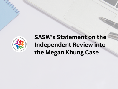 Banner with the text "SASW Statement on MK Case"